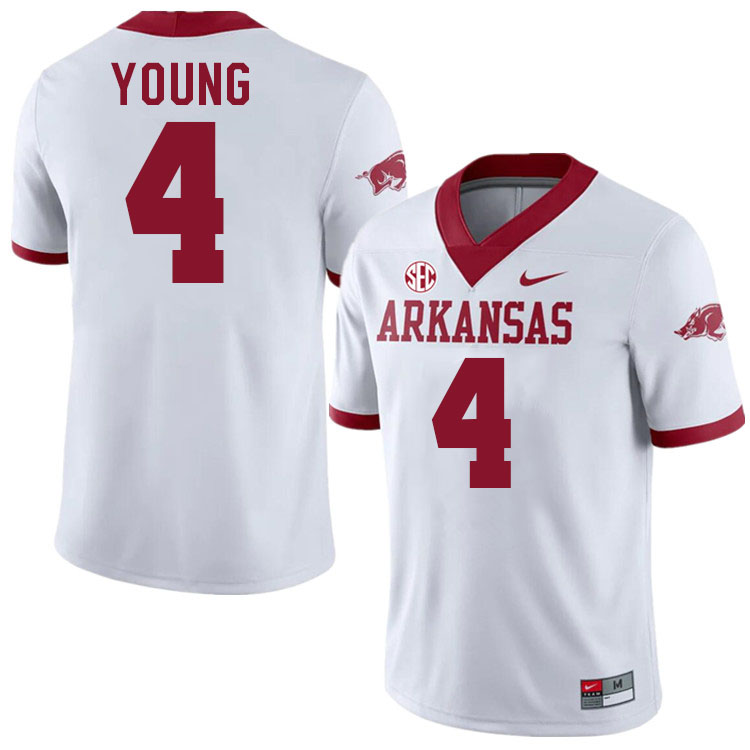 #4 Jordan Young Arkansas Jersey,Arkansas Razorbacks College Football Jerseys Stitched-White  #4 Jordan Young Arkansas Jersey,Arkansas Razorbacks College Football Jerseys Stitched-White